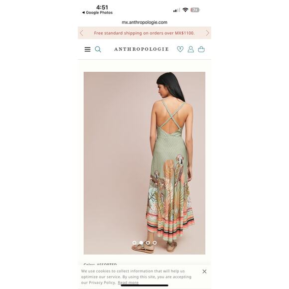 - ✨NEW✨Farm Rio ✨XS NWT Tropical Farm Rio Dress Anthropologie - Picture 4 of 9
